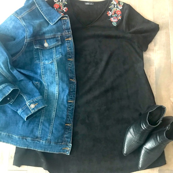Faux suede tunic dress - Picture 1 of 3